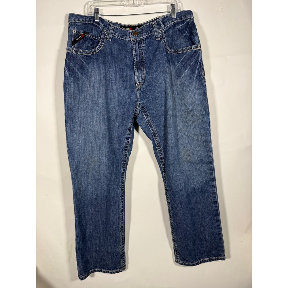Ariat FR M4 Relaxed Boot Cut Jeans Mens 38x30 Flame Resistant Blue Denim CAT 2